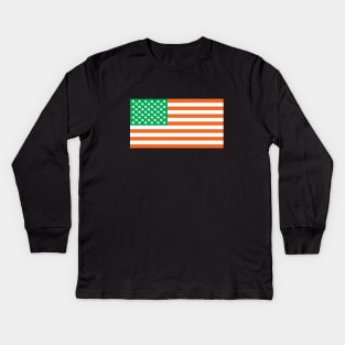 Irish American Flag Kids Long Sleeve T-Shirt